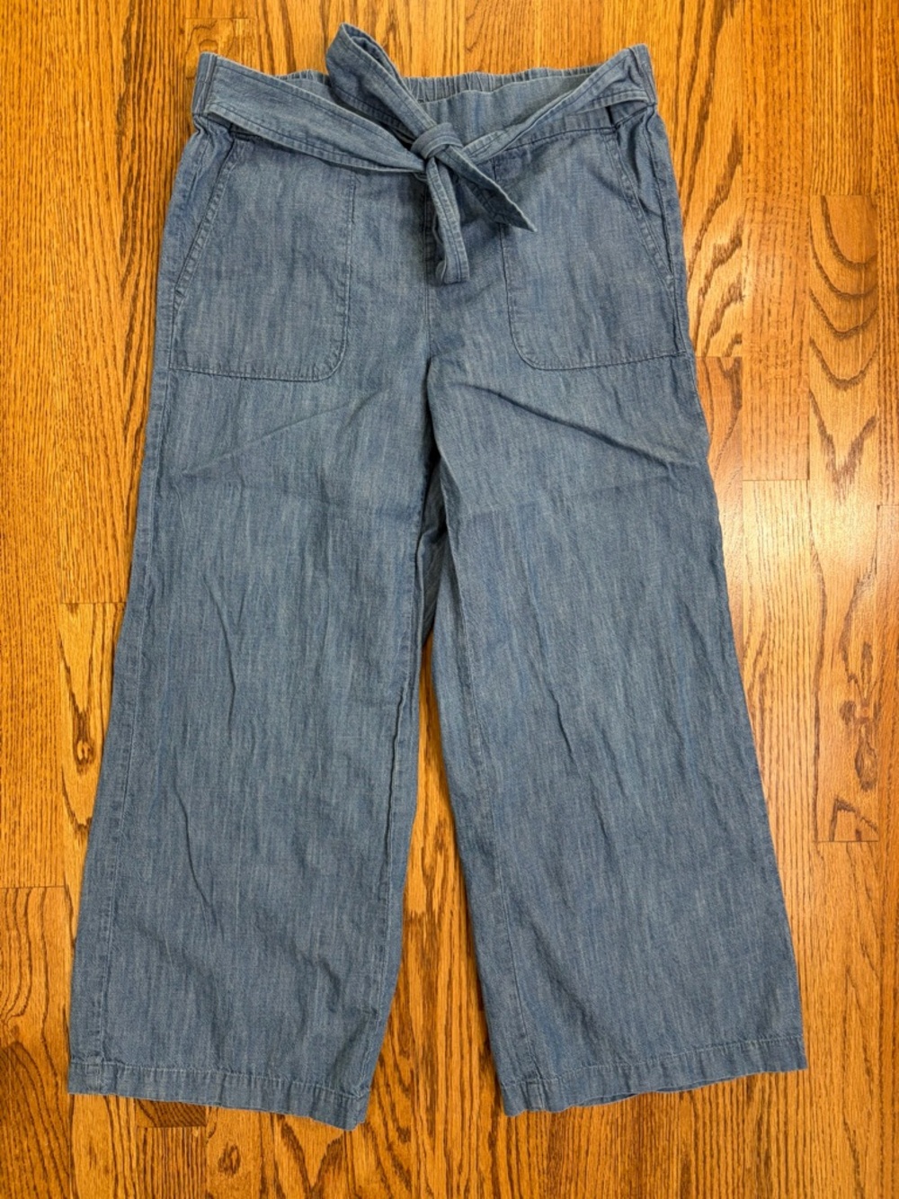 J. Crew Wide-Leg Crop Tie-Waist Pants - Picture 2 of 9